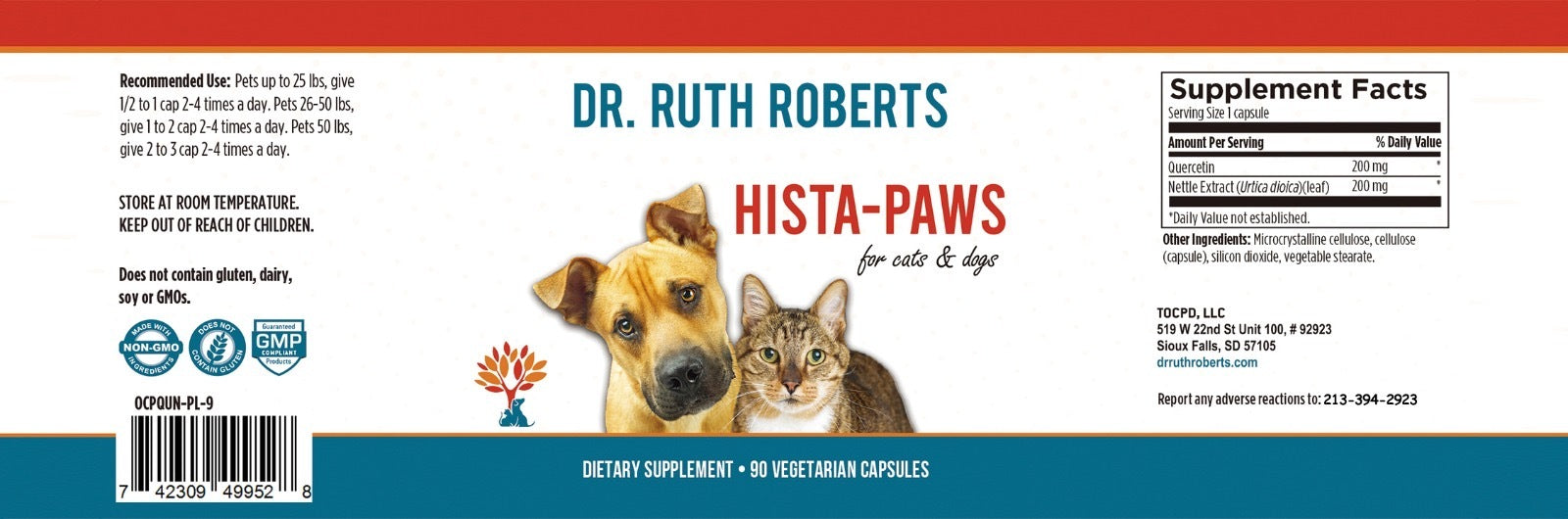 Hista Paws – with Quercetin for Dogs and Cats